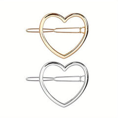 2pcs Metal Hairpin Star Leaf Moon Shape Hair Pin Bobby Pin Side Clip