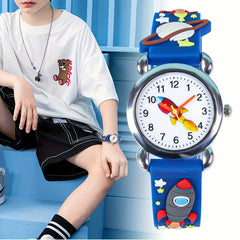 Rocket 3D Print Quartz Watch for Boys Gift