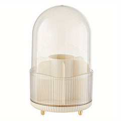 360 Rotating Makeup Organizer with Compartments for Brushes & Lipsticks