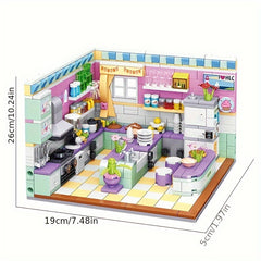 DIY Kitchenette Building Blocks Toy Set for Kids Ages 6+