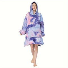 Hoodie Wearable Blanket Soft Warm Blanket For Home & Outdoor Travel Camping