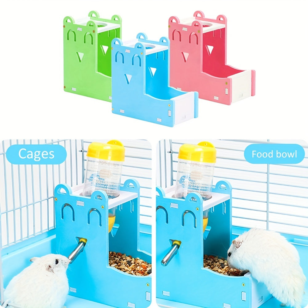 Mini Hamster Automatic Drinker and Feeder Hanging Food Bowl