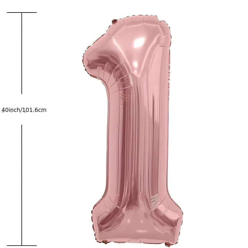 6 Cm Rose Golden Number Balloons Foil Large Helium Number Balloon