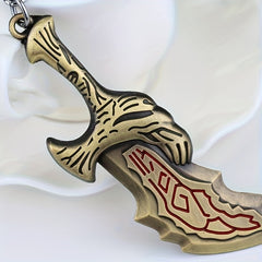 Dragon Alloy Keychain Red Inscription Men