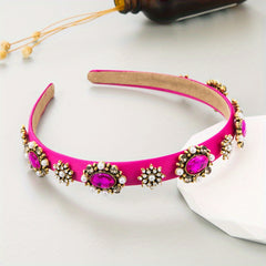 Baroque Rhinestone Headband Glitter Hair Band Vintage Hair Accessories