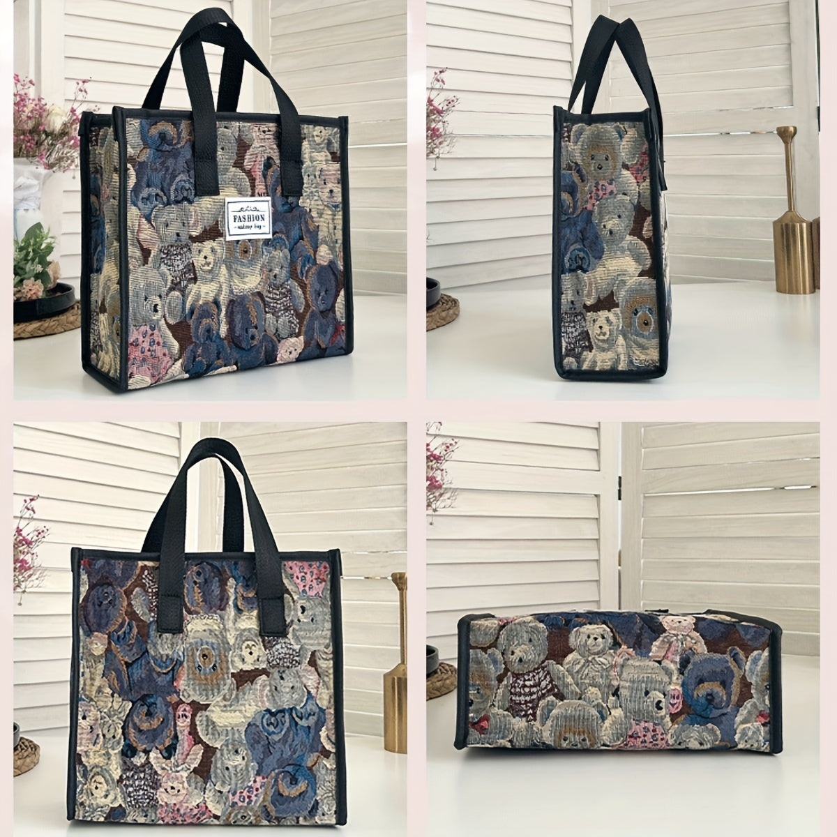 Large Capacity Toiletry Bag Travel Cosmetic Storage Bag Canvas Handbag