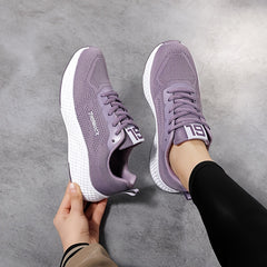Women's Comfy Athletic Running Shoes Lace-up Breathable Walking Sneakers