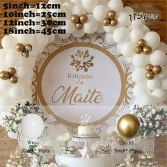 115pcs Golden Balloon Garland Set Wedding Birthday Christmas Decoration