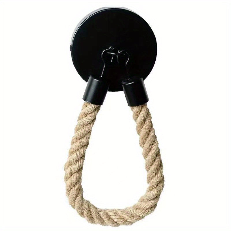 Wall Mounted Paper Towel Rack Matte Hemp Rope Paper Towel Holder