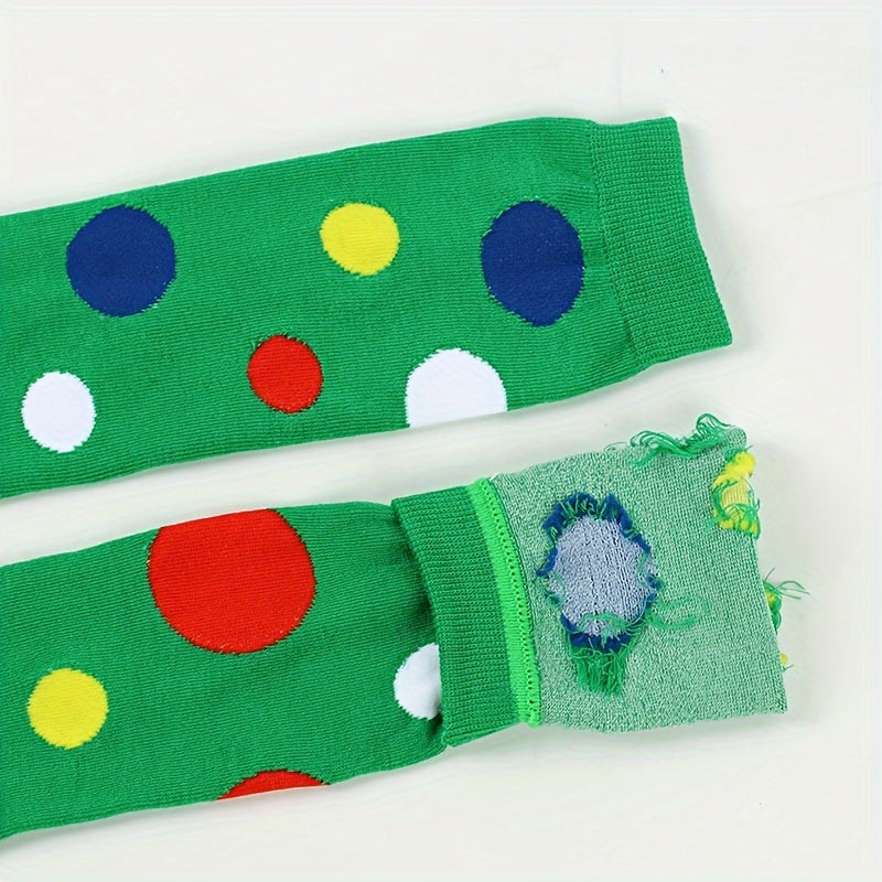 Men's Over The Knee High Polka Dot Socks