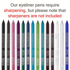 Monochromatic Pearly & Glitter Eyeliner Pen Waterproof Professional Eye Liner