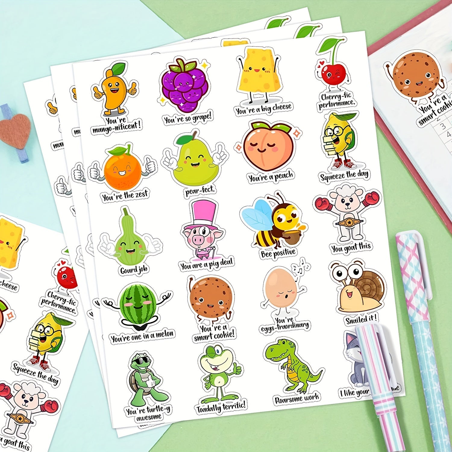 200PCS Rewards Stickers Punny Motivational Sti...