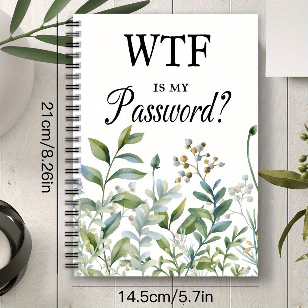 Funny Floral Spiral Notebook for Internet Login Details