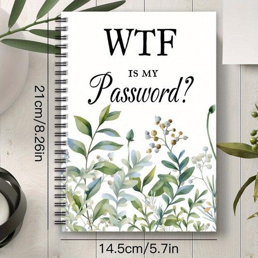 Funny Floral Spiral Notebook for Internet Login Details