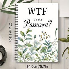 Funny Floral Spiral Notebook for Internet Login Details