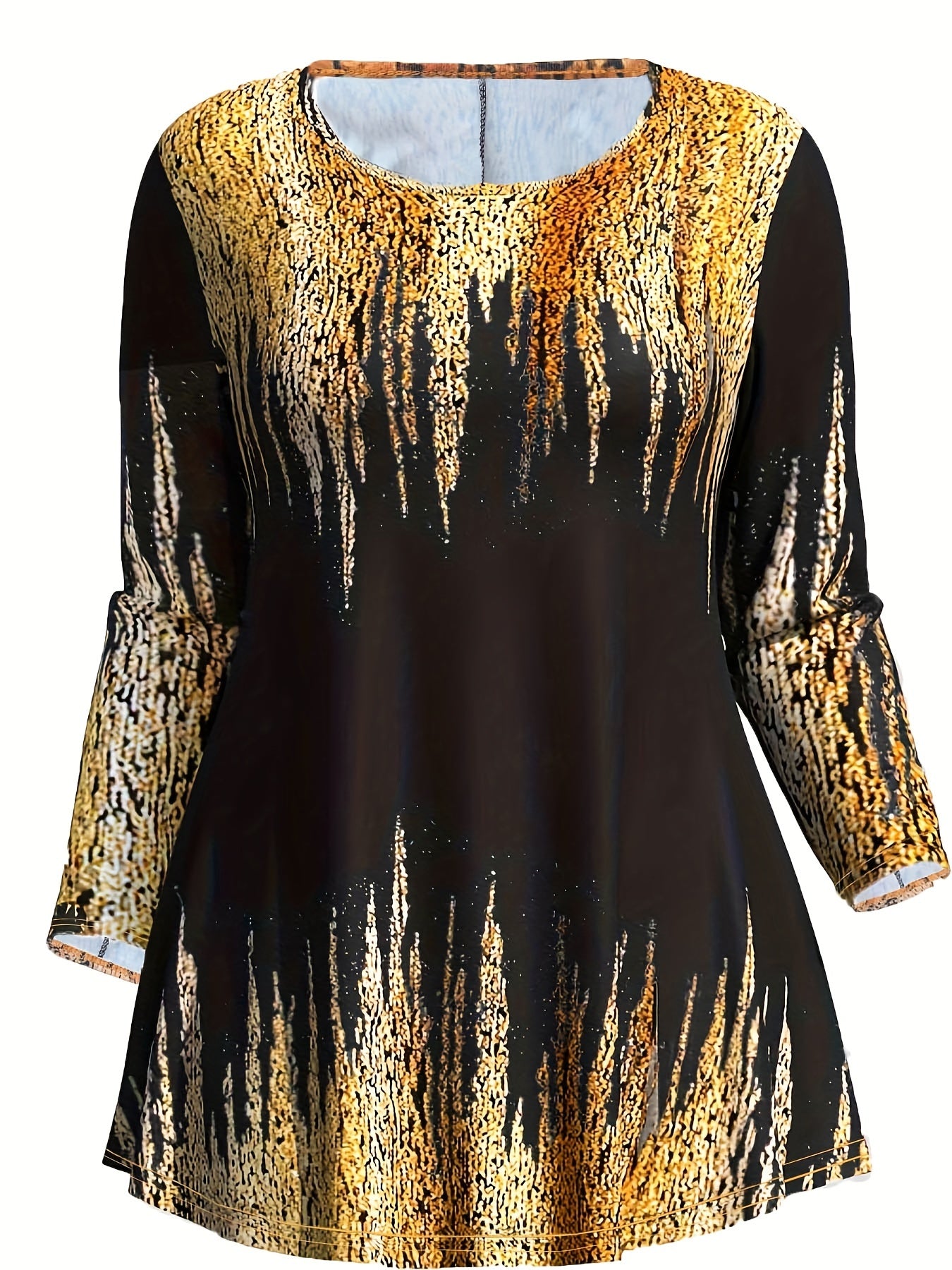  Ombre Graphic Print Tunic Top & Leggings Set