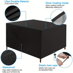 Waterproof Outdoor Table Cover UV Resistant Snow Dust Wind Proof