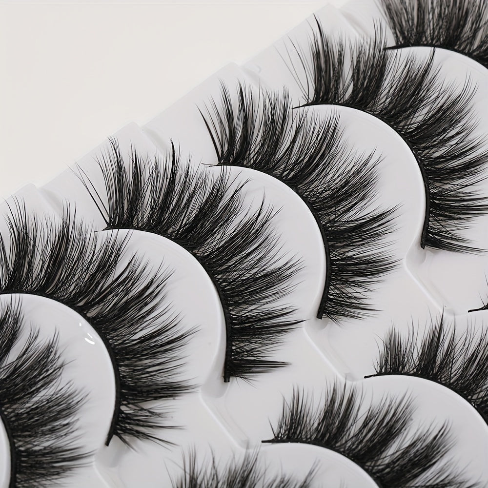 14 Pairs Wispy Cat Eye False Eyelashes Natural Faux Mink Lashes Multipack