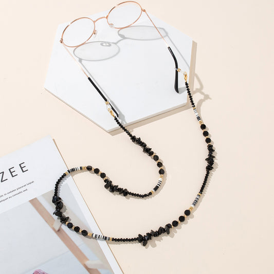 Vintage Colorful Stone Beaded Glasses Chain