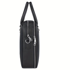 Men's Cowhide Leather Briefcase Business Handbag Large Capacity