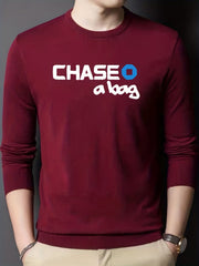 Men's Knit Crew Neck Sweater for Fall Winter
