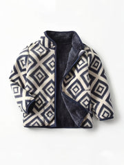 Kids Dino Print Fleece Jacket