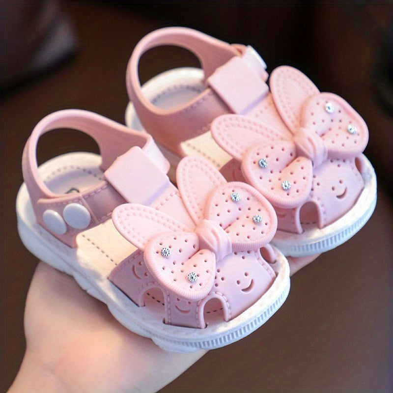 Bunny Bow Kids Sandals Comfortable Secure Buckle Closure