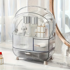 Large Capacity Waterproof Makeup Organizer with Skincare Storage