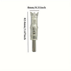 6pcs LED Light Arrow Nocks For 7.62mm Carbon Arrow