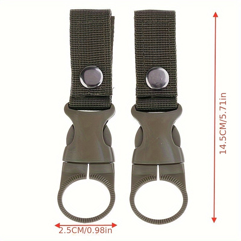 2pcs Webbing Water Bottle Hanging Buckle for Camping