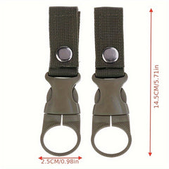 2pcs Webbing Water Bottle Hanging Buckle for Camping
