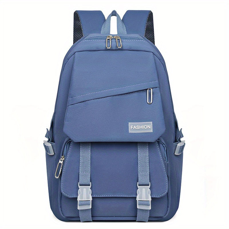 Large Capacity Preppy Backpack Lightweight Laptop Campus Daypack