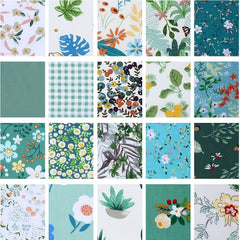20pcs 25.4 X 25.4 cm Floral Quilt Cotton Fabric Square Patchwork Fabrics