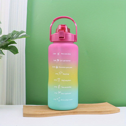 2000ml Gradient Sports Water Bottle with Straw and Lockable Lid