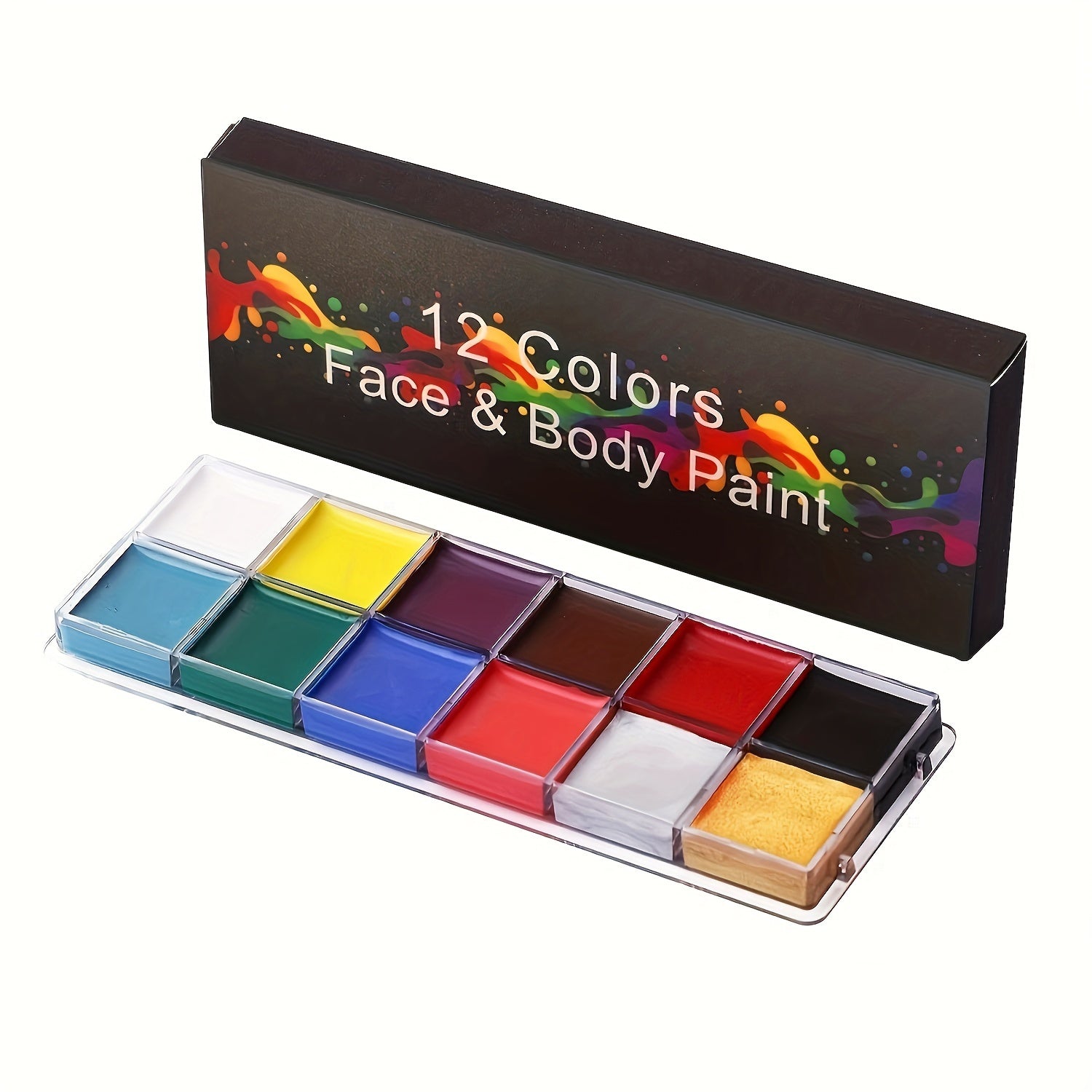 12 Colors Halloween Makeup Face Paint Body Paint Palette Professional