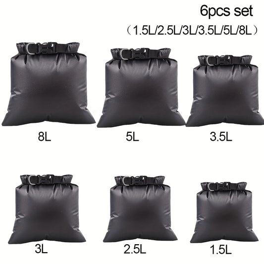6Pcs Waterproof Bag Set for Drifting Boating Kayaking & Beach