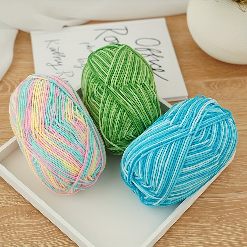 Gradient Milk Cotton Yarn for DIY Sweater Crafts