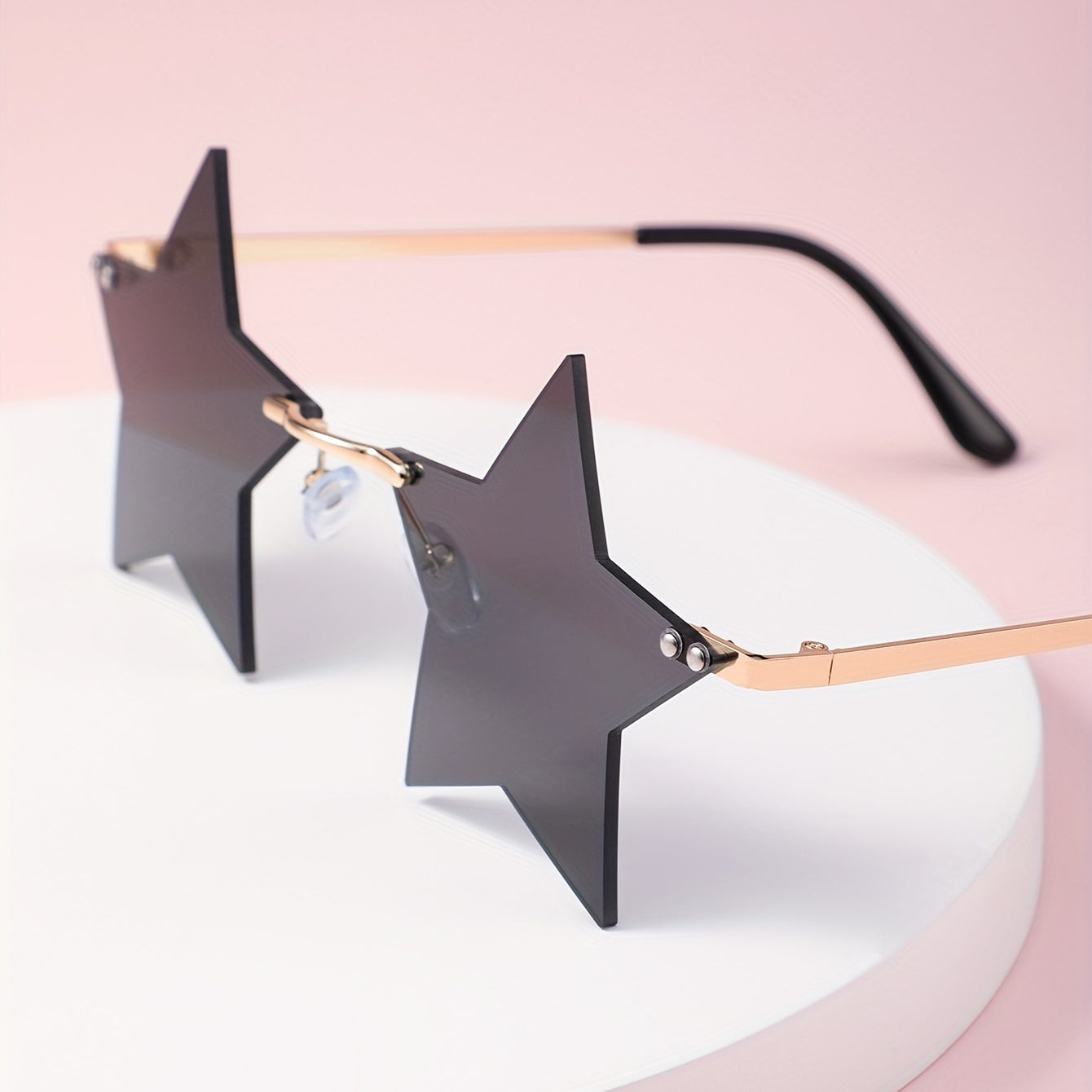 Y2K Star Rimless Sunglasses Men Women UV400