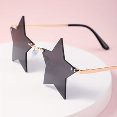 Y2K Star Rimless Sunglasses Men Women UV400