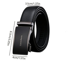 Men's Leather Belt Automatic Buckle Business Casual Gift