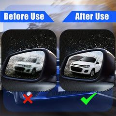 4pcs Car Rearview Mirror Film Rainproof Anti Fog Nano Coating