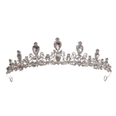 Vintage Gothic Antique Crown Tiara Headband With Rhinestone Crystals