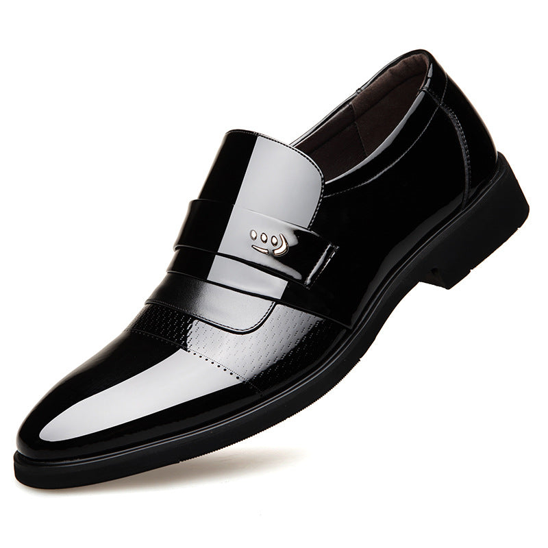 Men's Cap Toe Patent Dress Shoes