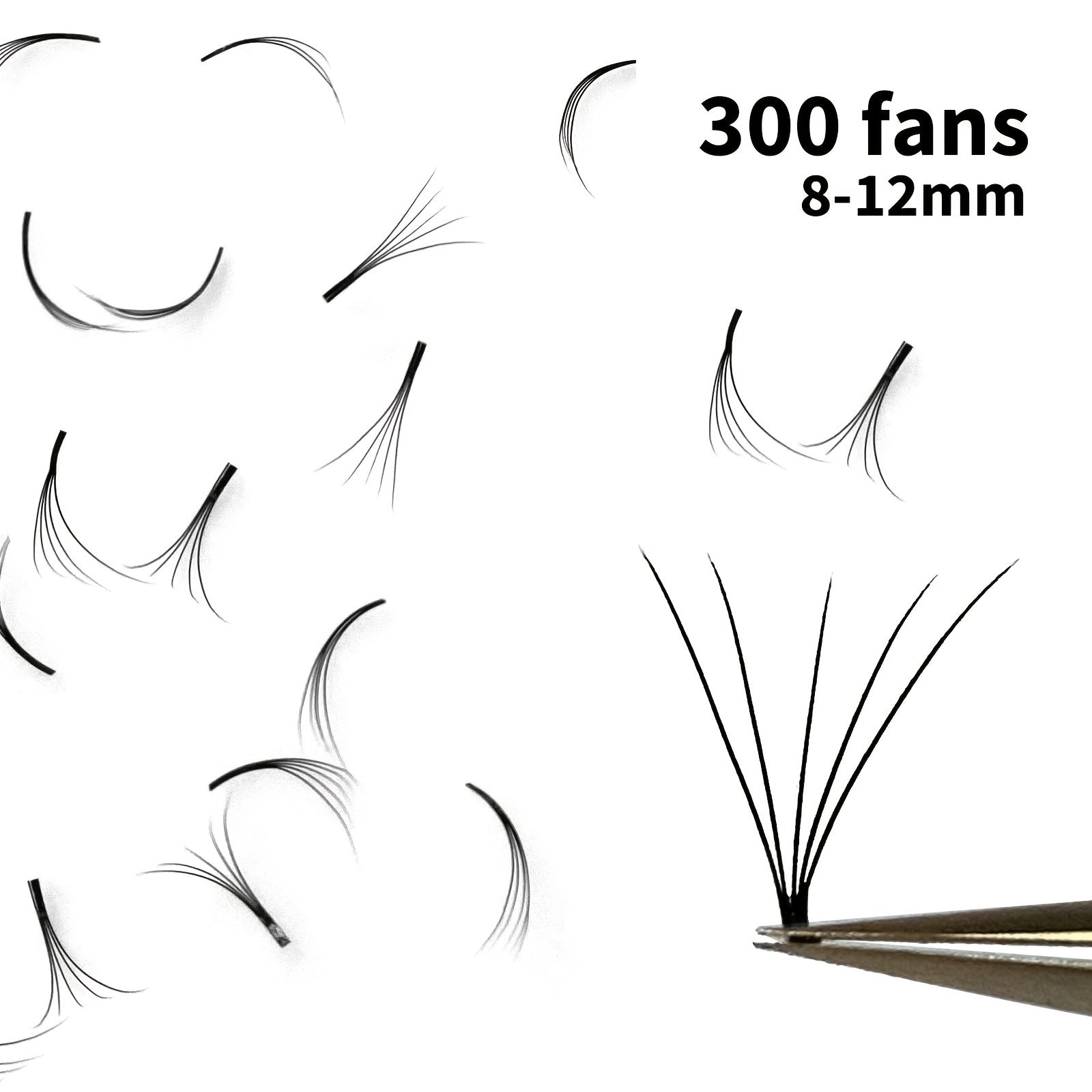 5D Pre Volume Fan Lashes 8-12mm Pointy Base Eyelashes