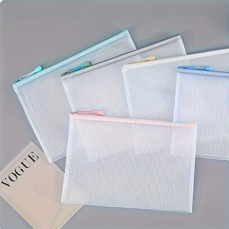 100pcs Mesh File Bag Waterproof Office School Travel Bag