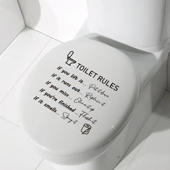 Waterproof Toilet Decorative Sticker 11 Inches Self Adhesive Vinyl Shower Decal