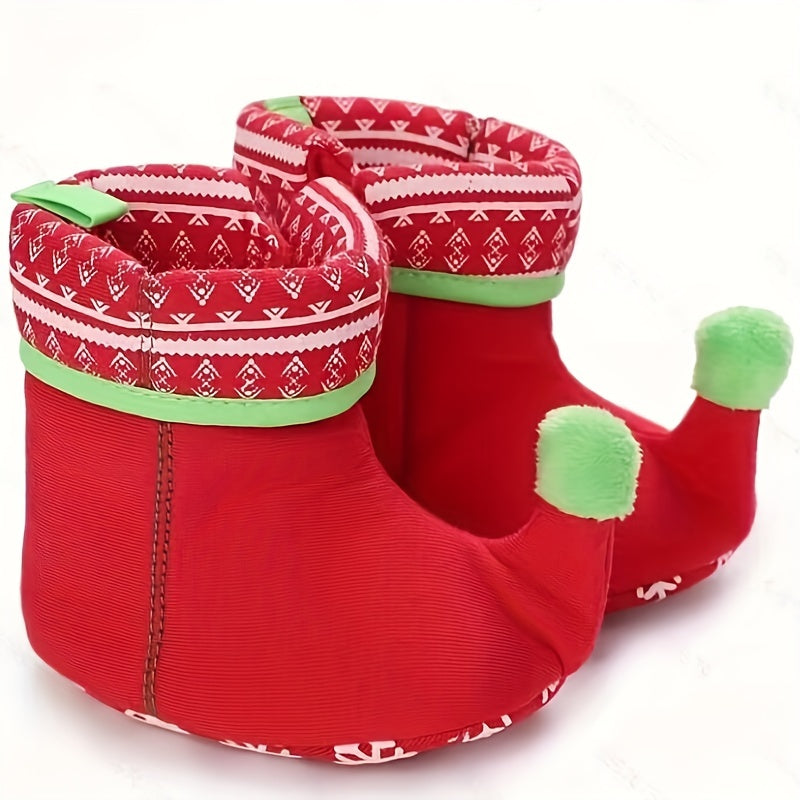 Christmas Theme Cozy Boots for Baby Boys and Girls