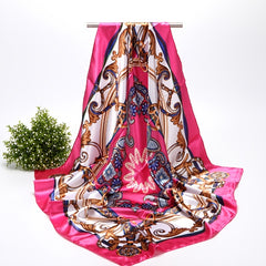Satin Silk Large Square Scarf