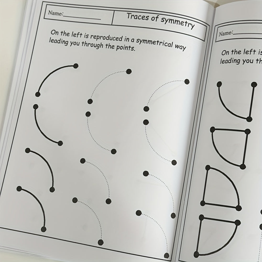Mirror Line Segment Practice Workbook for Kids