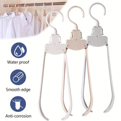 3pcs Non Slip Folding Hangers Travel Cloth Hanger Clothespin Towel Sock Organize